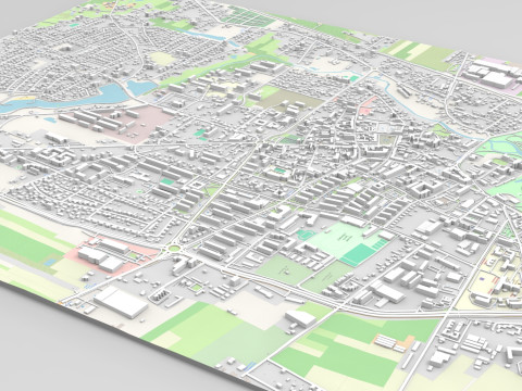 Cityscape Skierniewice Poland Modelo 3D