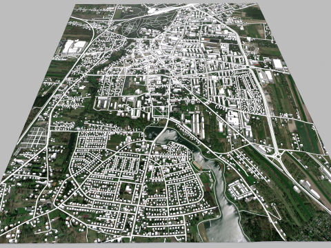 Cityscape Skierniewice Poland Modelo 3D