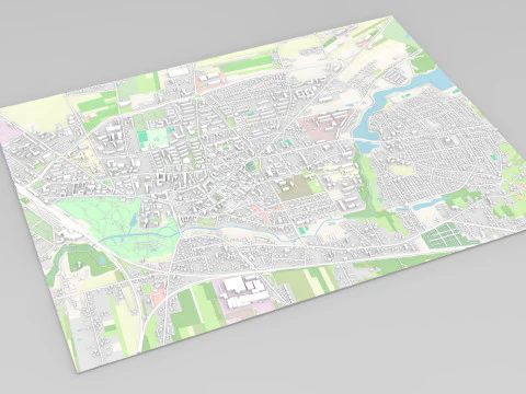 Cityscape Skierniewice Poland 3D Model