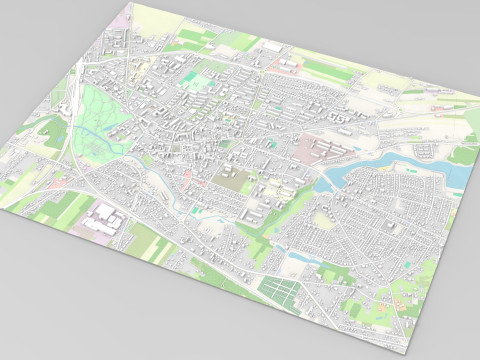 Cityscape Skierniewice Poland Modelo 3D