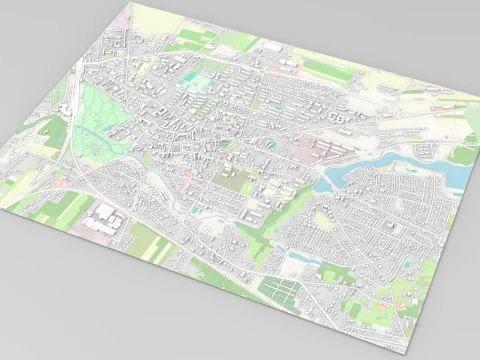 Cityscape Skierniewice Poland 3D Model