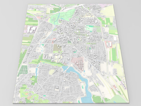 Cityscape Skierniewice Poland Modelo 3D