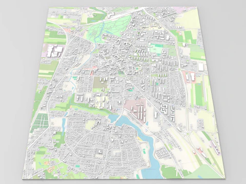 Cityscape Skierniewice Poland 3D Model