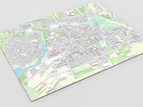 Cityscape Skierniewice Poland Modelo 3D
