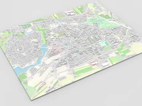 Cityscape Skierniewice Poland 3D Model