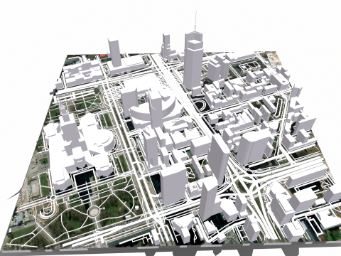 Cityscape Warsaw Poland 3D Model