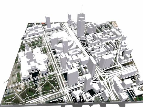 Cityscape Warsaw Poland 3D Model