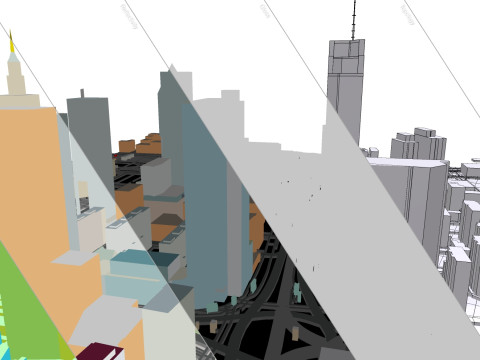 Cityscape Warsaw Poland 3D Model