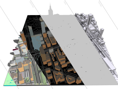 Cityscape Warsaw Poland 3D Model
