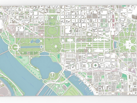 Capitol Hill Washington Columbia USA Model 3D