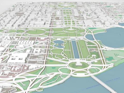 Capitol Hill Washington Columbia USA 3D Model