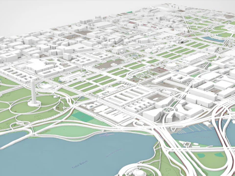 Capitol Hill Washington Columbia USA 3D Model