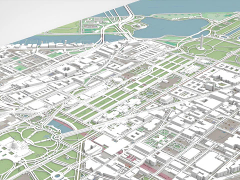 Capitol Hill Washington Columbia USA 3D Model
