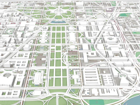 Capitol Hill Washington Columbia USA 3D Model