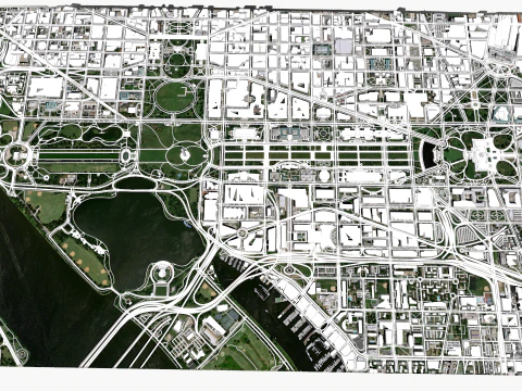 Capitol Hill Washington Columbia USA 3D Model