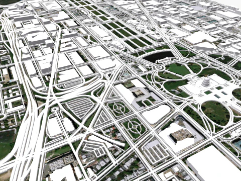 Capitol Hill Washington Columbia USA 3D Model