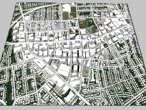 Cityscape Arlington Texas USA Model 3D
