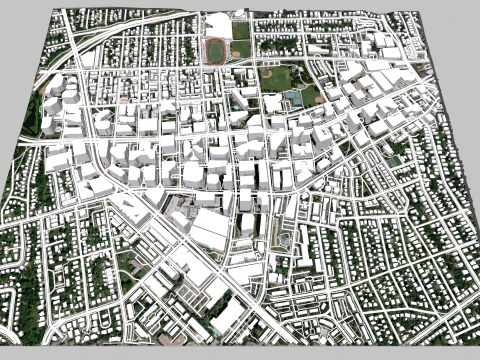 Cityscape Arlington Texas USA 3D Model
