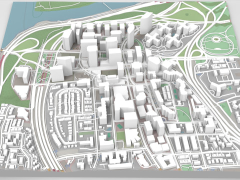 Cityscape Arlington Rosslyn Virginia USA 3Dモデル