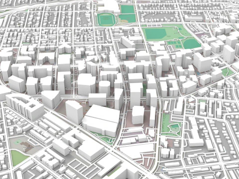 Cityscape Arlington Rosslyn Virginia USA 3D Model
