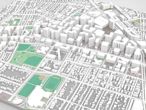 Cityscape Arlington Rosslyn Virginia USA Modelo 3D