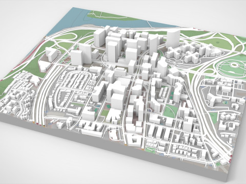 Cityscape Arlington Rosslyn Virginia USA Modelo 3D