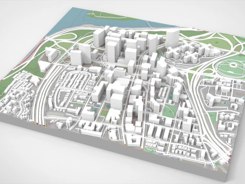 Cityscape Arlington Rosslyn Virginia USA 3D Model