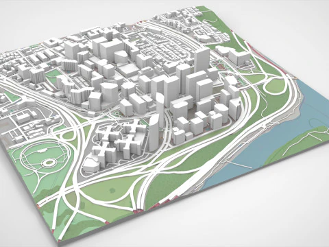 Cityscape Arlington Rosslyn Virginia USA 3D Model