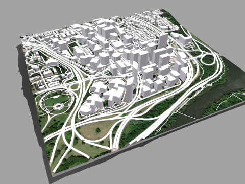 Cityscape Arlington Rosslyn Virginia USA Modelo 3D
