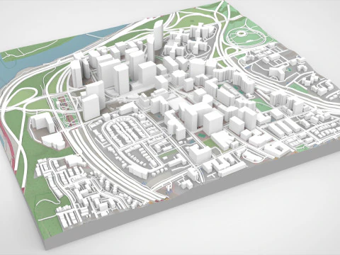 Cityscape Arlington Rosslyn Virginia USA 3D Model