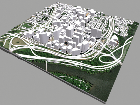 Cityscape Arlington Rosslyn Virginia USA Modelo 3D