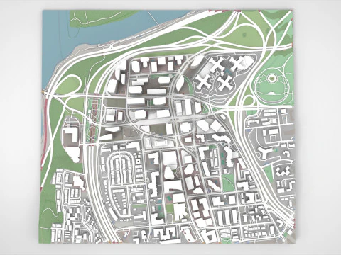 Cityscape Arlington Rosslyn Virginia USA 3D Model