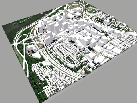 Cityscape Arlington Rosslyn Virginia USA 3D Model
