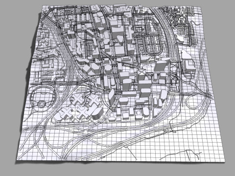 Cityscape Arlington Rosslyn Virginia USA Modelo 3D