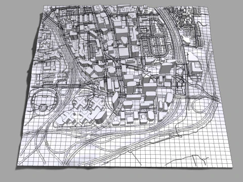 Cityscape Arlington Rosslyn Virginia USA 3D Model