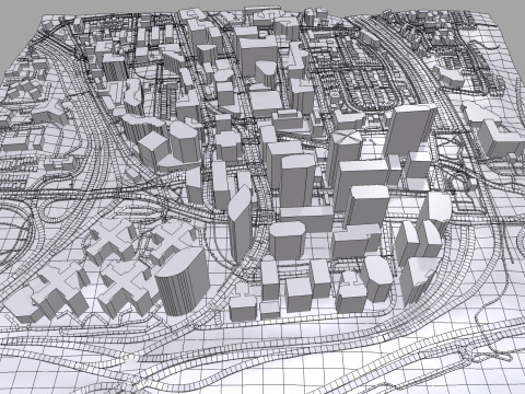 Cityscape Arlington Rosslyn Virginia USA Modelo 3D