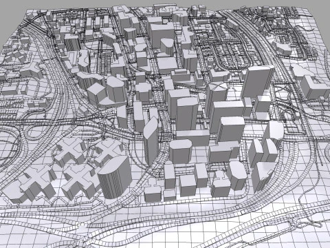 Cityscape Arlington Rosslyn Virginia USA 3D Model