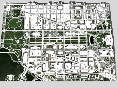 Capitol Hill Washington Columbia USA 3D 모델