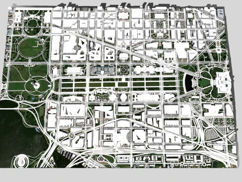 Capitol Hill Washington Columbia USA 3D Model
