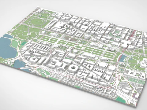 Capitol Hill Washington Columbia USA 3D Model