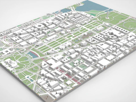 Capitol Hill Washington Columbia USA 3D Model