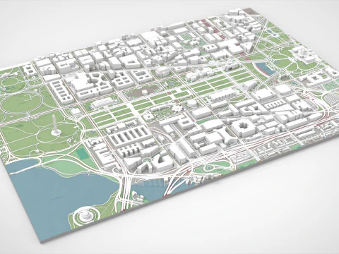 Capitol Hill Washington Columbia USA 3D Model
