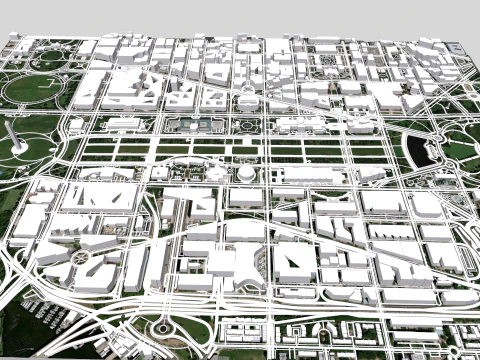 Capitol Hill Washington Columbia USA 3D Model