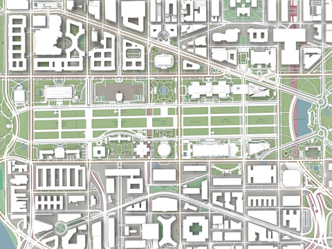 Capitol Hill Washington Columbia USA 3D 모델