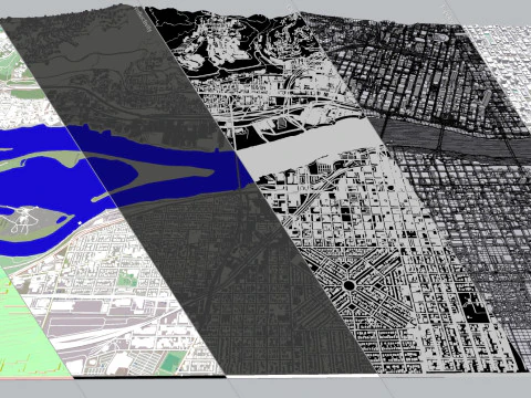 Paisagem urbana Portland Oregon EUA Modelo 3D