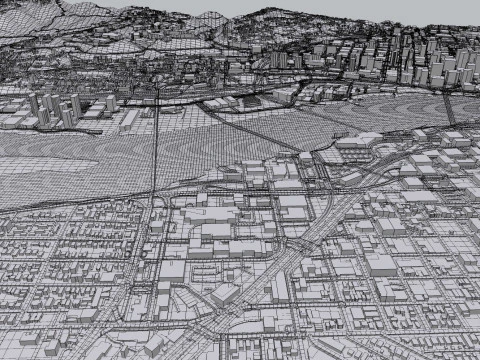 Paisagem urbana Portland Oregon EUA Modelo 3D