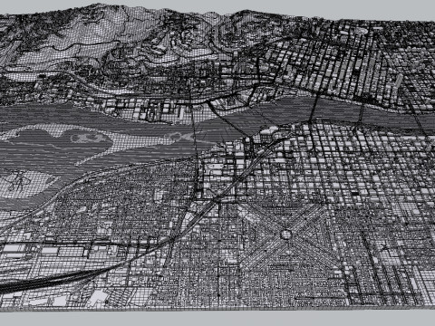 Cityscape Portland Oregon USA Model 3D