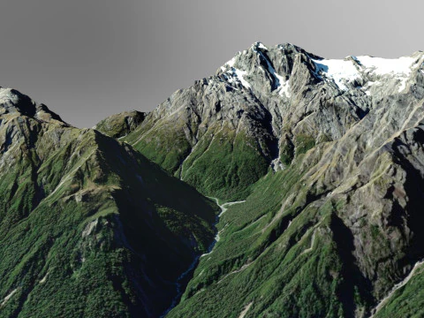 Montagna The Butler Range Nuova Zelanda Modello 3D