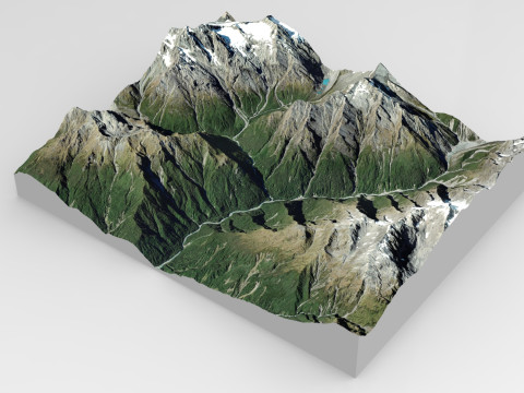 Mountain The Butler Range New Zealand 3D Model