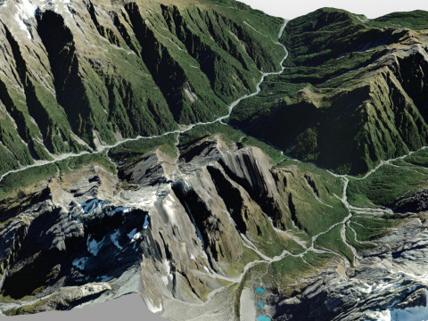 Mountain The Butler Range New Zealand 3D Model